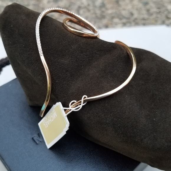 MICHAEL Michael Kors Powerful Romance Cuff Bracelet Open Swirl RoseGold Tone NWT - Picture 6 of 14